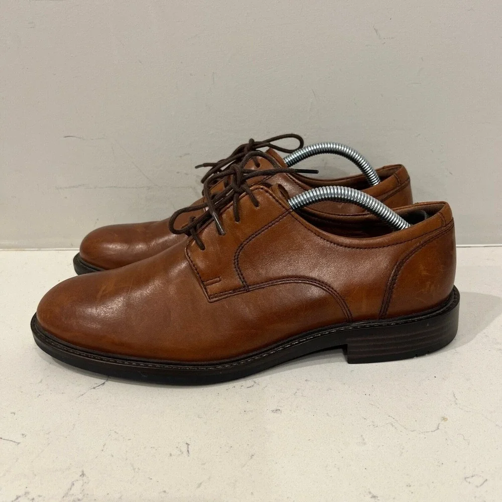 Johnston & Murphy Derby Shoes‎ Mens 9M Brown Good Leather Lace Up Business